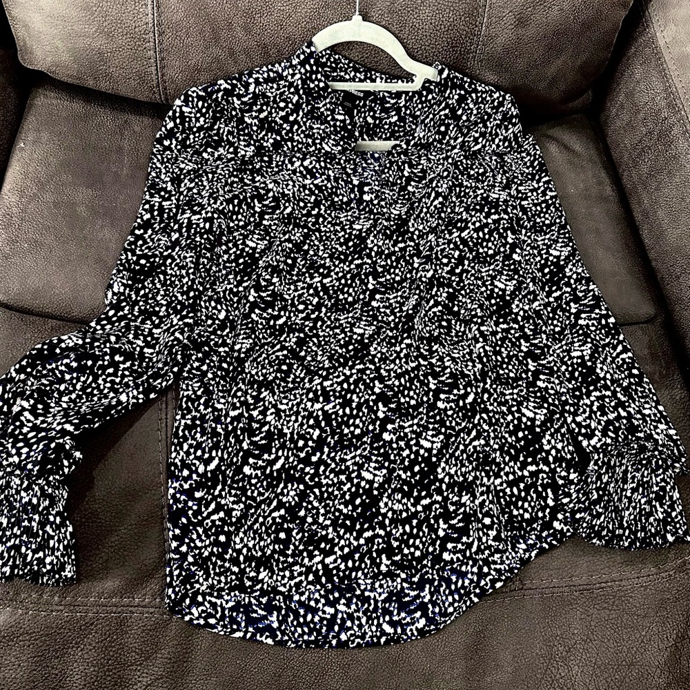 Express Monochrome Speckled Blouse